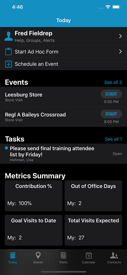 Data Collection App Dark Mode